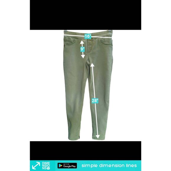 Democracy Women's Size 8 Glider Olive Green Pull On Casual Jeggings - Picture 3 of 5